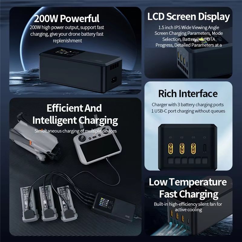 24-Hour Delivery Three-Way Sma - Drone Battery Smart recension och pris