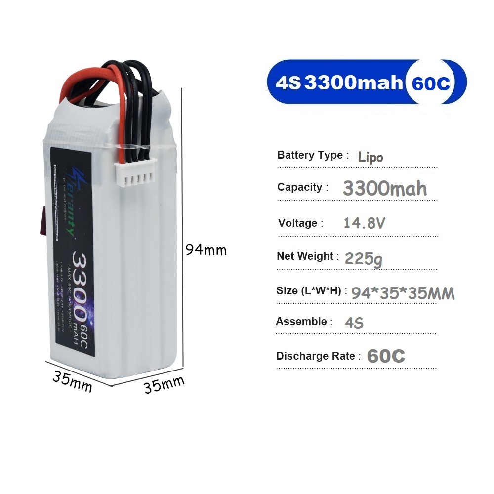 LiPo Rechargeable Battery 4S 3 - Drone Battery Connector recension och pris