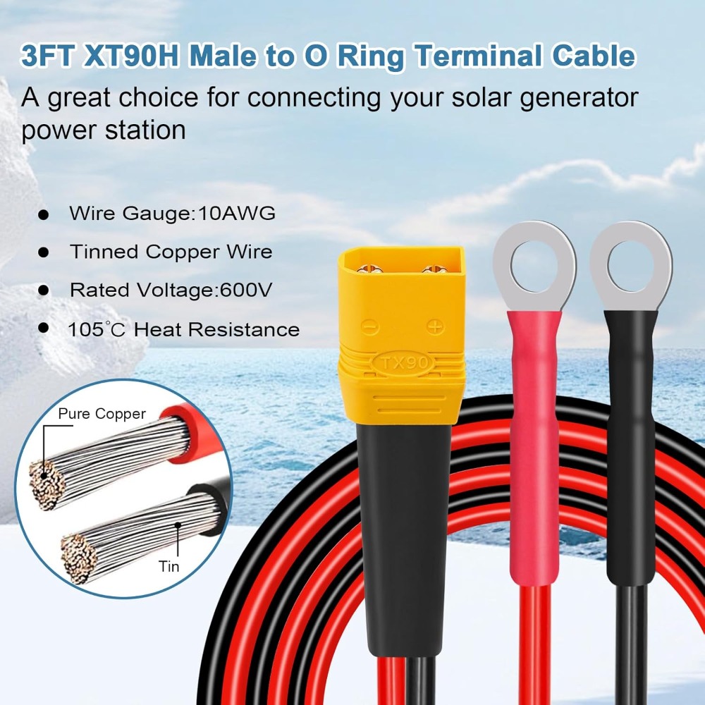 XT90 to O Ring Terminal Cable  - Drone Battery Connector recension och pris