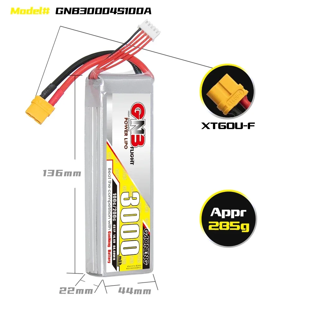 GAONENG GNB 3000mAh 4S 100C 20 - Drone Battery 4S recension och pris