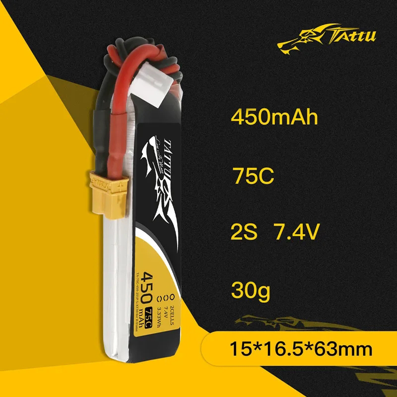 3Pcs NEW TATTU 450/500/550mAh  - Drone Battery 4S recension och pris